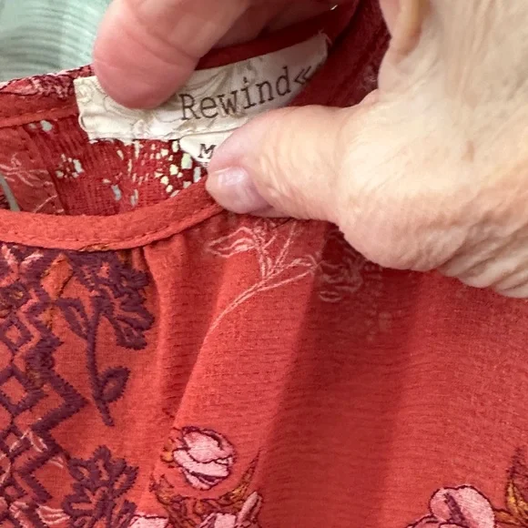 Rewind Cold Shoulder Redish Women's Top with adjustable straps - Picture 2 of 8